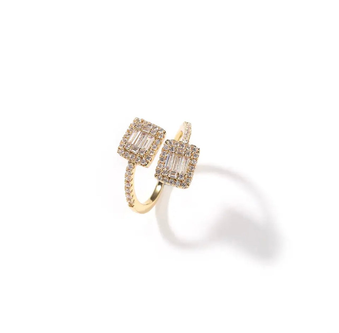 SIMPLE SQUARE BAGUETTE RING