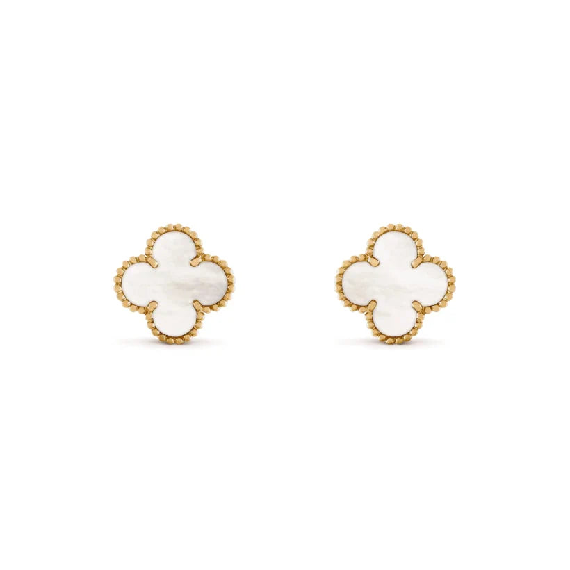 GOLD PLATED-COLOURFUL CLOVER EARRINGS