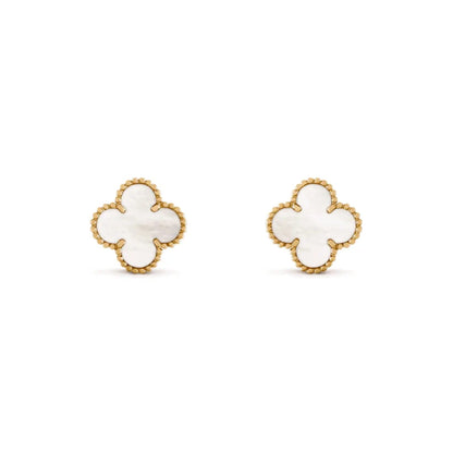 GOLD PLATED-COLOURFUL CLOVER EARRINGS