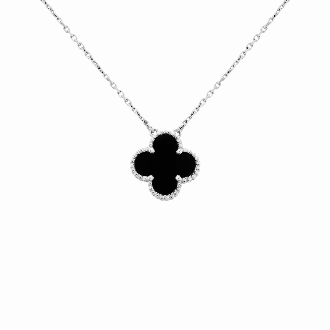 COLOURFUL SINGLE CLOVER NECKLACE