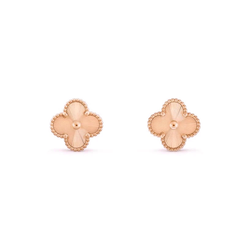 ROSEGOLD METALLIC CLOVER EARRINGS