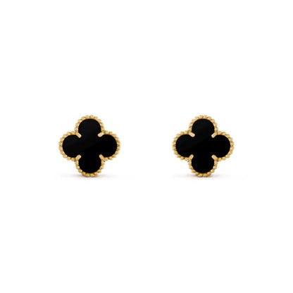 GOLD PLATED-COLOURFUL CLOVER EARRINGS