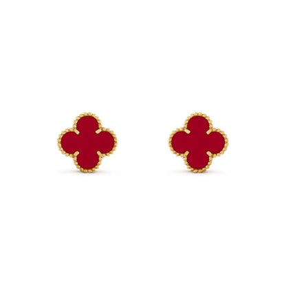 GOLD PLATED-COLOURFUL CLOVER EARRINGS