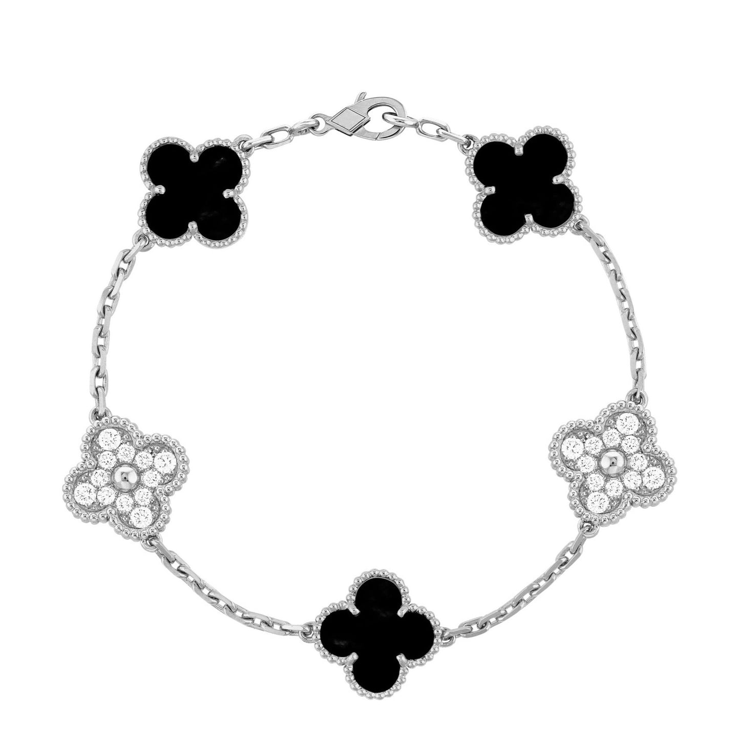 COLOURFUL+DIAMOND CLOVER BRACELETS