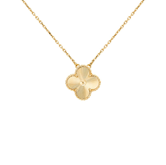 METALLIC SINGLE CLOVER NECKLACE