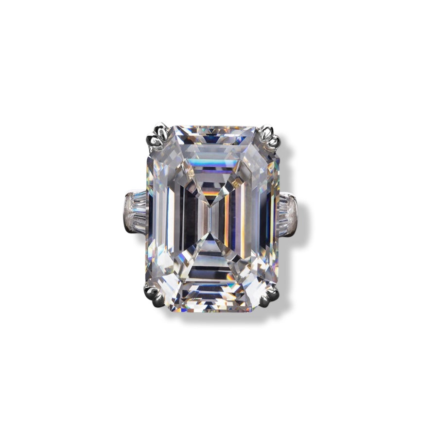 BIG EMERALD CUT RING