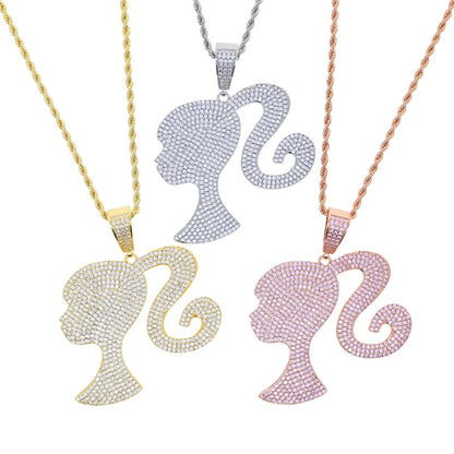 ICY LARGE BARBIE PENDANT CHAIN