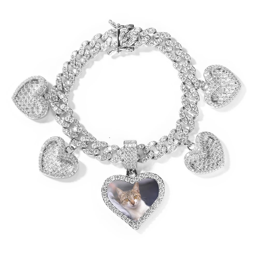 MEMORY HEARTS CUBAN BRACELET