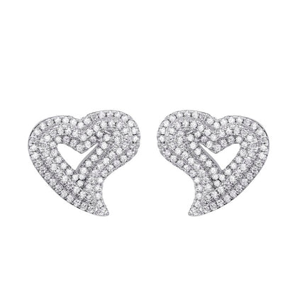 LOVE HEART ICY EARRINGS