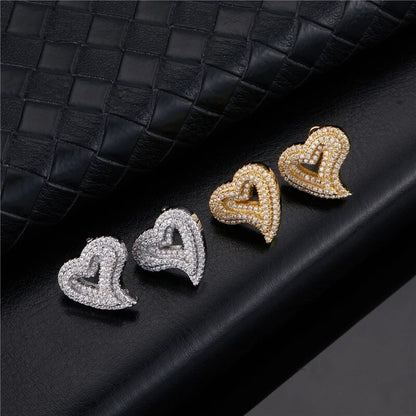 LOVE HEART ICY EARRINGS