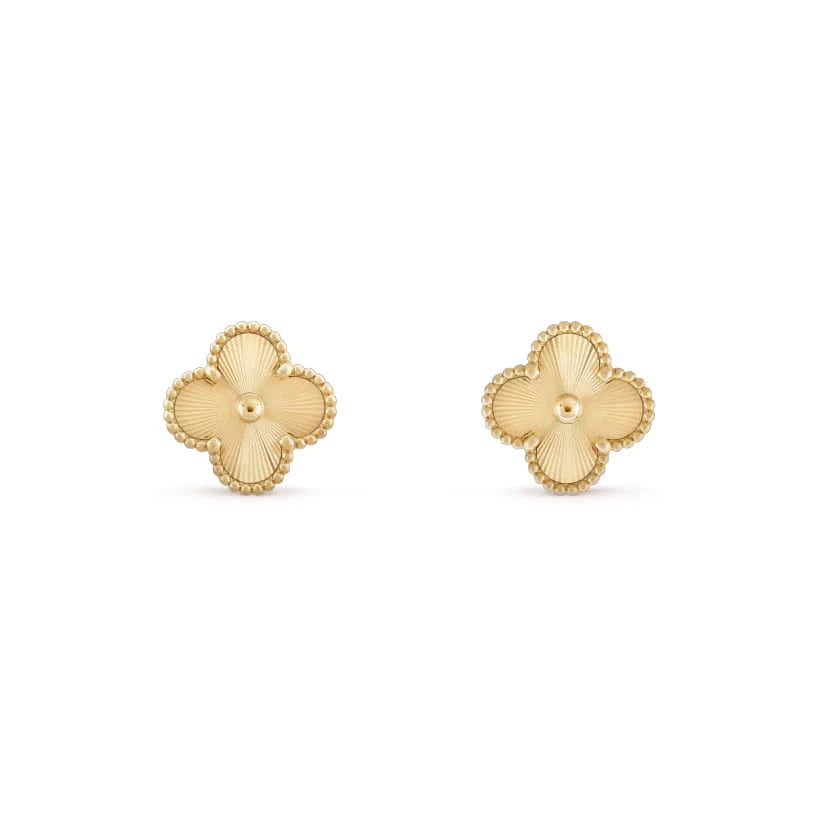 GOLD METALLIC CLOVER EARRINGS