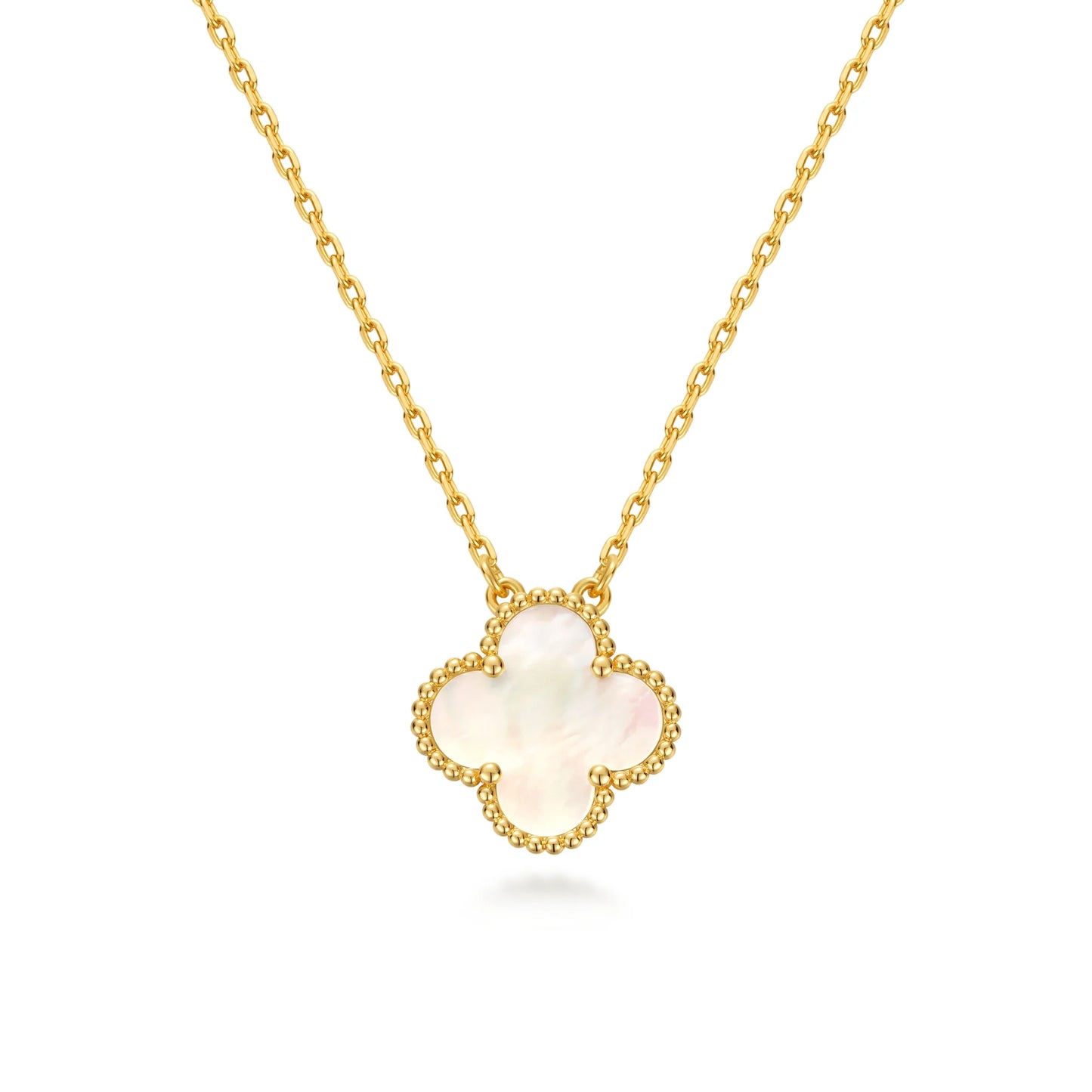 COLOURFUL SINGLE CLOVER NECKLACE