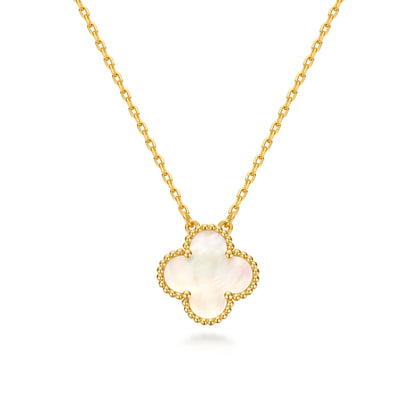 COLOURFUL SINGLE CLOVER NECKLACE