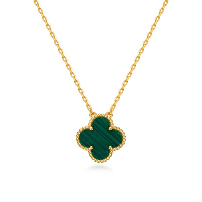 COLOURFUL SINGLE CLOVER NECKLACE