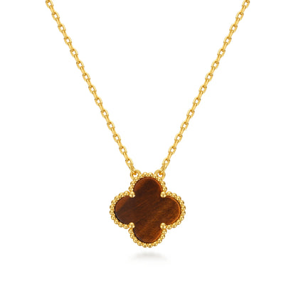 COLOURFUL SINGLE CLOVER NECKLACE