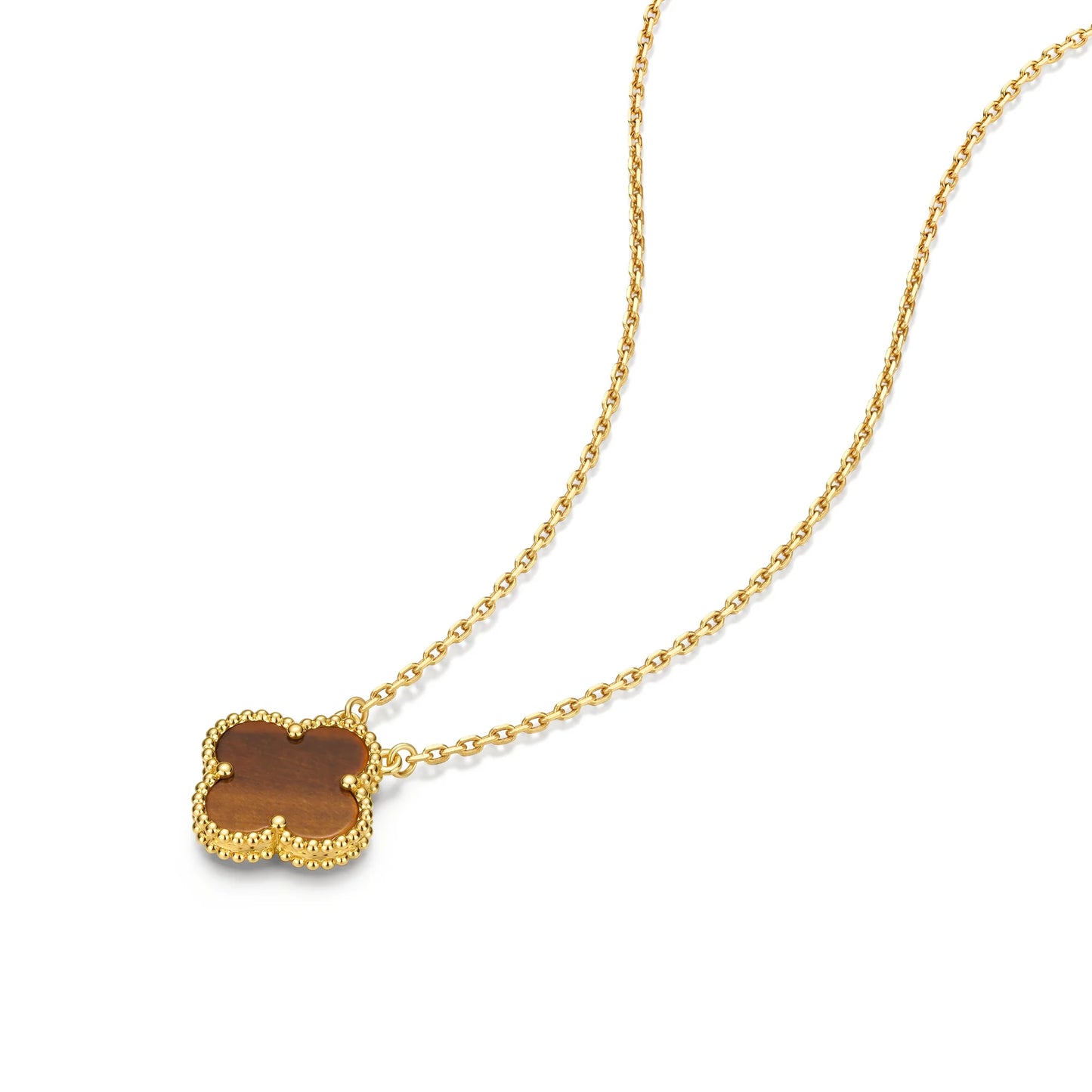 COLOURFUL SINGLE CLOVER NECKLACE