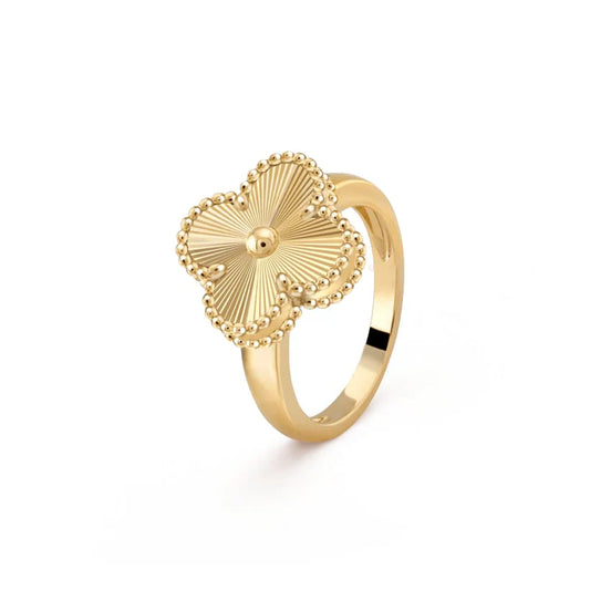 GOLD METALLIC CLOVER RING