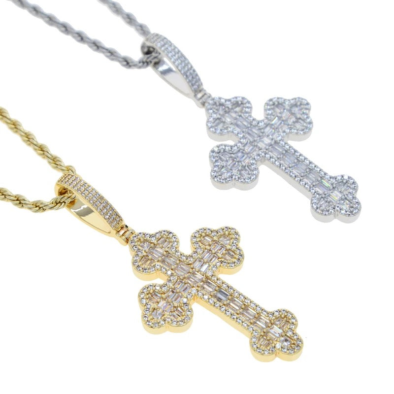 BAGUETTE CROSS PENDANT