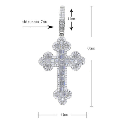 BAGUETTE CROSS PENDANT