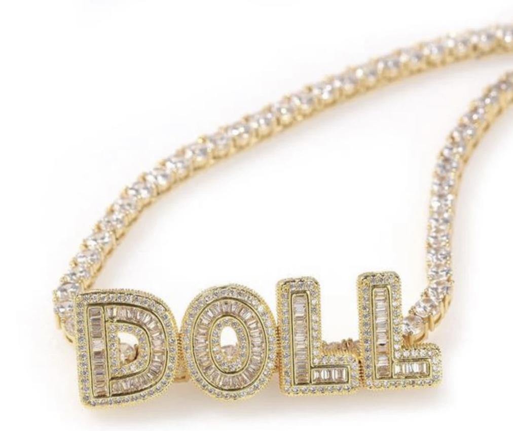 BAGUETTE NAME CHAIN - officialdripdoll