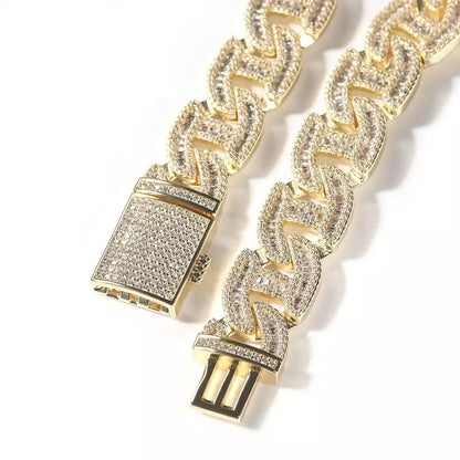 PRONG CUBAN ICED OUT NECKLACE - officialdripdoll