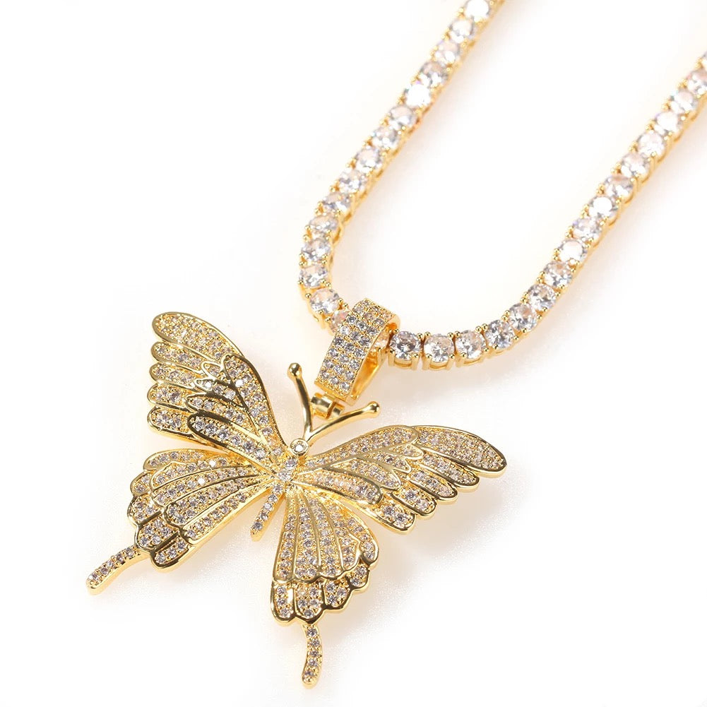 ICY BUTTERFLY NECKLACE - officialdripdoll