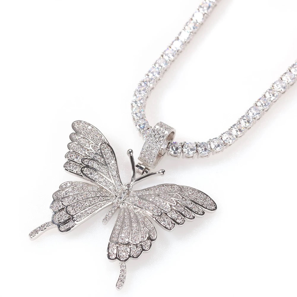 ICY BUTTERFLY NECKLACE - officialdripdoll