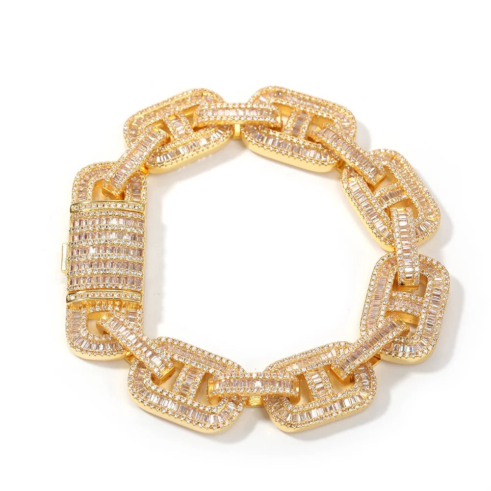 MIAMI CUBAN LINK BAGUETTE BRACELET - officialdripdoll