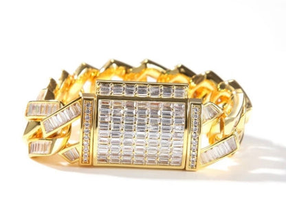 20MM BAGUETTE PRONG CUBAN BRACELET