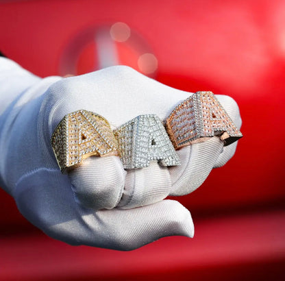 24K GOLD CUSTOM LETTER RING